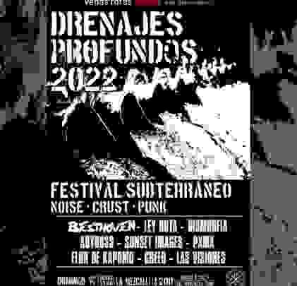 Asiste a Drenajes Profundos: Festival subterráneo de noise, crust & punk