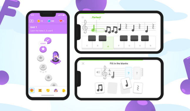 Aprende música con Duolingo Music
