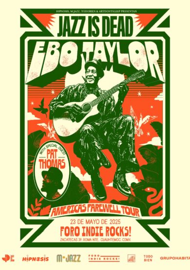 PRECIOS: Ebo Taylor se presentará en el Foro Indie Rocks!