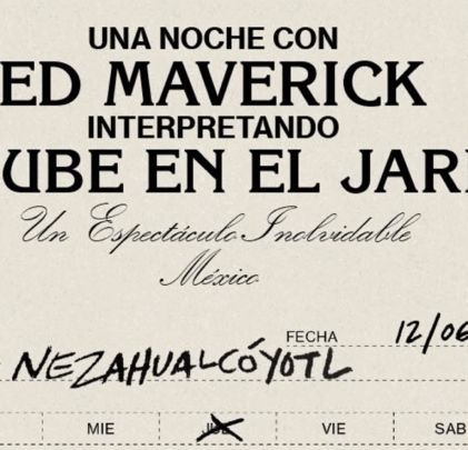 SOLD OUT: Ed Maverick llegará a la Sala Nezahualcóyotl