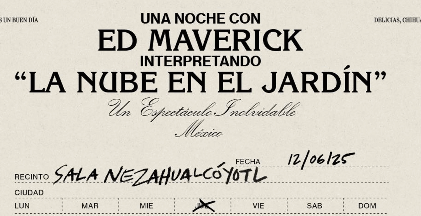 SOLD OUT: Ed Maverick llegará a la Sala Nezahualcóyotl