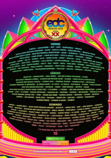 PRECIOS: EDC México 2025, lineup, horarios, mapa y más