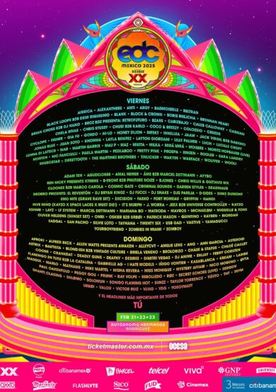 PRECIOS: EDC México 2025 revela lineup por día