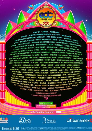 PRECIOS: EDC México 2025 revela lineup