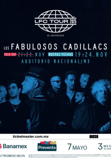NUEVAS FECHAS: Los Fabulosos Cadillacs armará la fiesta en el Auditorio Nacional