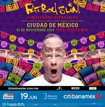 PRECIOS: Fatboy Slim llegará al Pepsi Center WTC