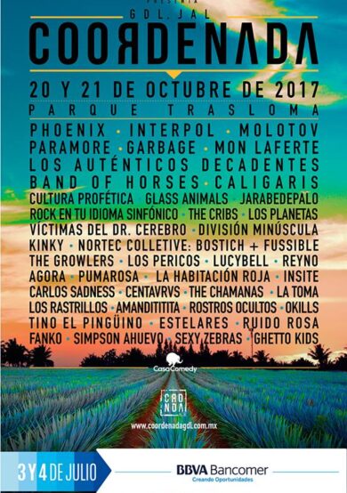 Lineup del Festival Coordenada 2017