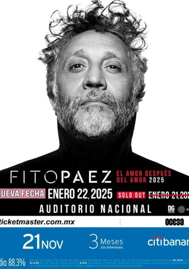 NUEVA FECHA: Fito Paez en el Auditorio Nacional