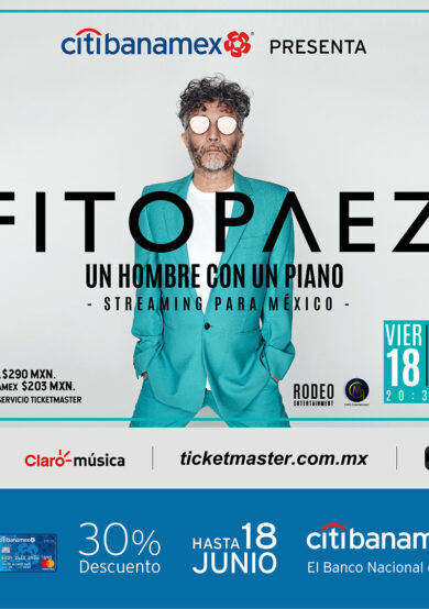 No te pierdas a Fito Paez en su próximo concierto online