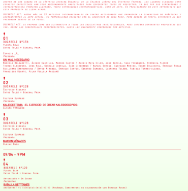 BUCARELI ACT arte fresca en una cuadra