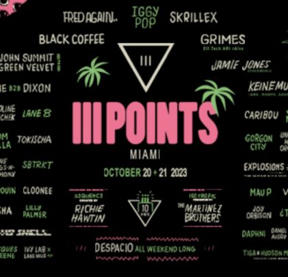 Conoce el cartel del Festival III Points 2023