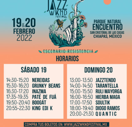 ¡Sé parte del Jazzwknd Festival 2022!