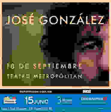 José González se presentará en el Teatro Metropólitan
