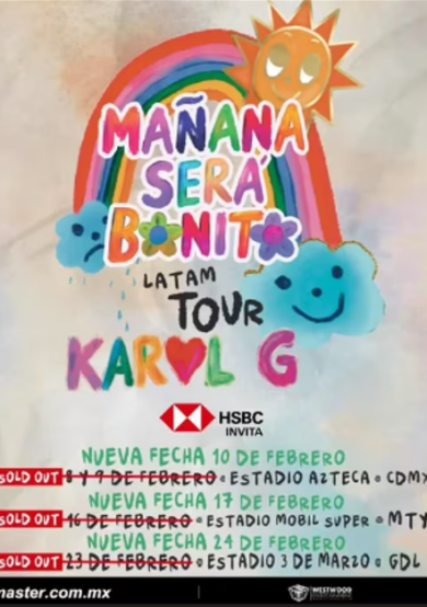 Karol G dará una serie de conciertos en el Estadio Azteca