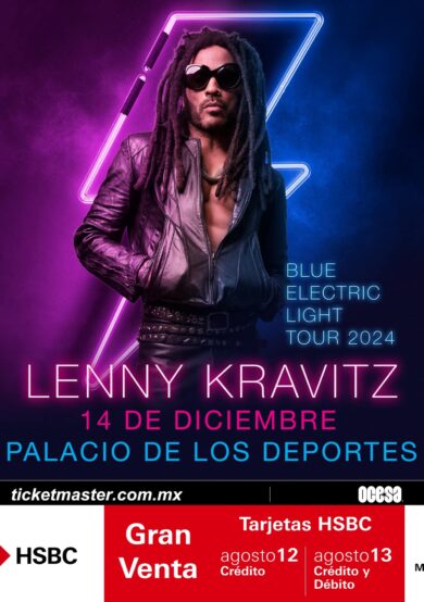 PRECIOS: Lenny Kravitz se presentará en el Palacio de los Deportes