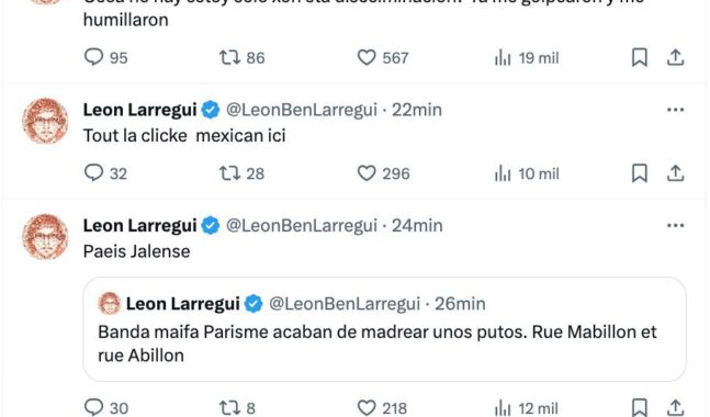 León Larregui denuncia agresión en París