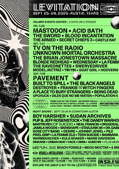 PRECIOS: Levitation 2025 revela lineup