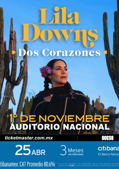 Lila Downs se presentará en el Auditorio Nacional