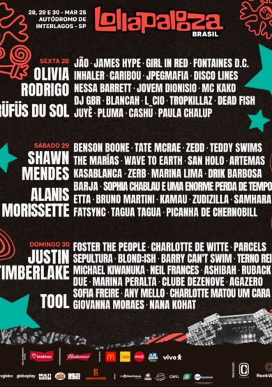 PRECIOS: Lollapalooza Brasil 2025 revela lineup por día