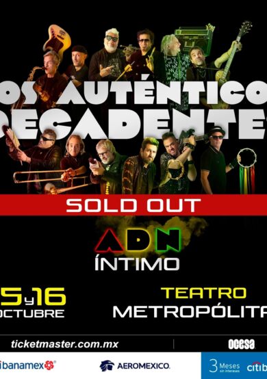 SOLD OUT: Los Auténticos Decadentes tendrá fecha doble en el Teatro Metropólitan