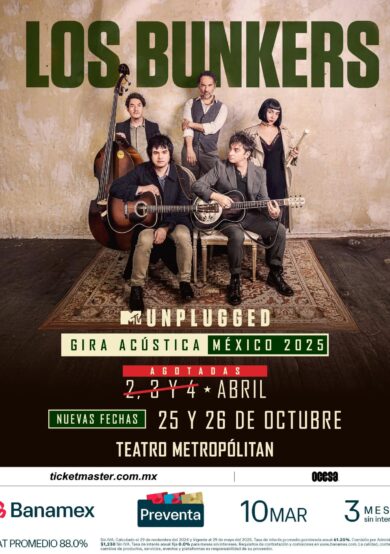 NUEVAS FECHAS: Los Bunkers se presentará en el Teatro Metropólitan