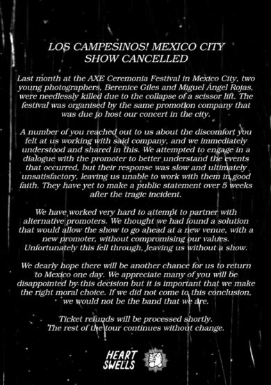 CANCELADO: Los Campesinos! en Foro Puebla