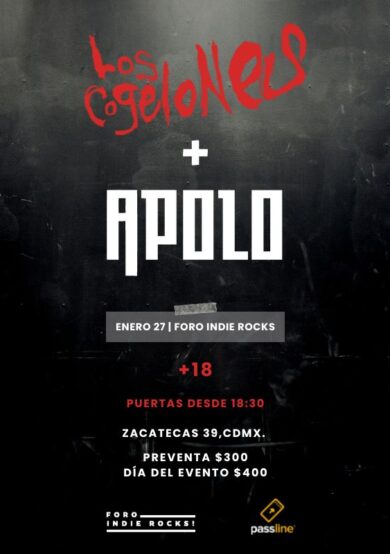 ¡No te pierdas a Los Cogelones + Apolo en el Foro Indie Rocks!