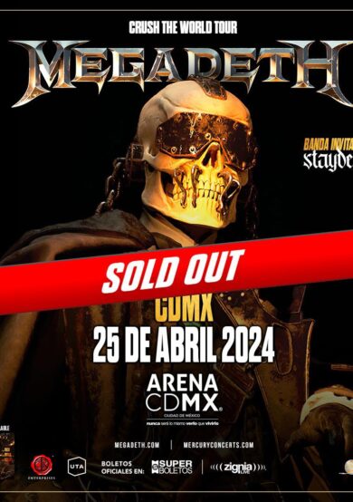 SOLD OUT: Megadeth se presentará en la Arena CDMX