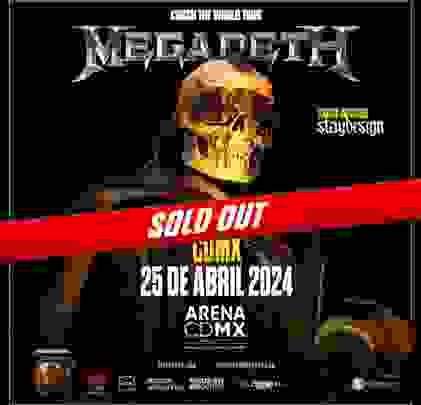 SOLD OUT: Megadeth se presentará en la Arena CDMX