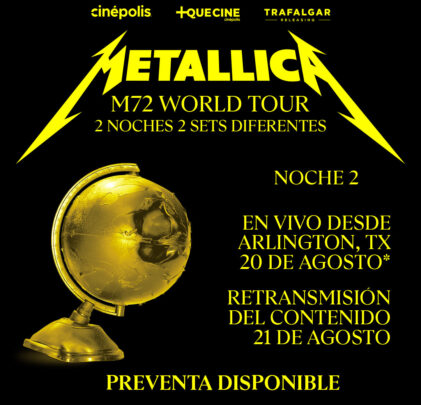Cinépolis te trae el M72 World Tour de Metallica