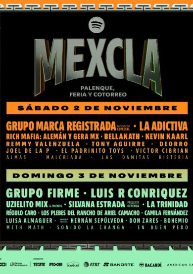 PRECIOS: MEXCLA Spotify, Palenque, Feria y Cotorreo revela lineup por día y agrega artistas