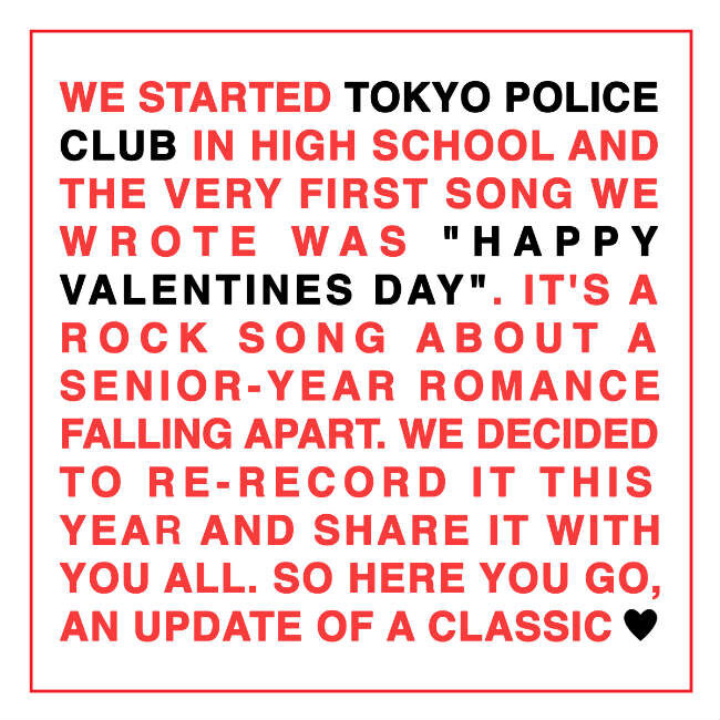 Celebra San Valetín con Tokyo Police Club