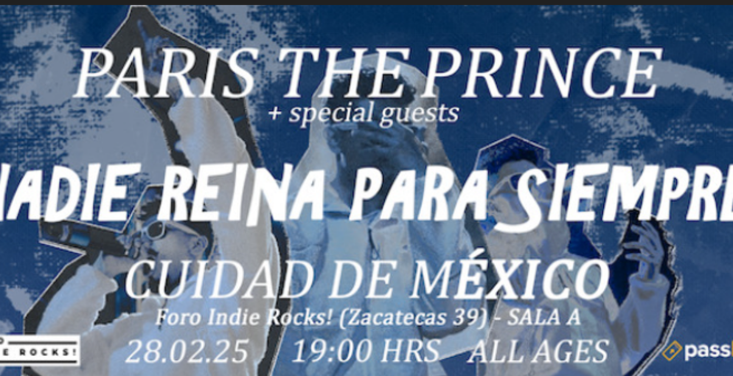 PARIS The Prince se presentará en el Foro Indie Rocks!