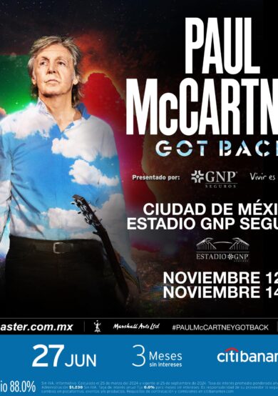 NUEVA FECHA: Paul McCartney llegará al Estadio GNP Seguros