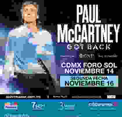 ¡Nueva fecha! Paul McCartney en el Foro Sol