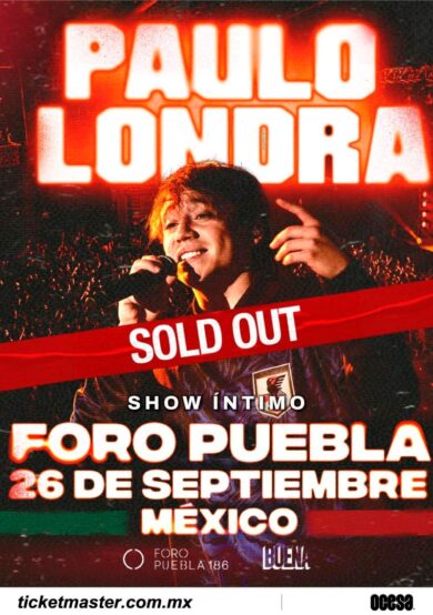 ¡SOLD OUT! Paulo Londra se presentará en el Foro Puebla