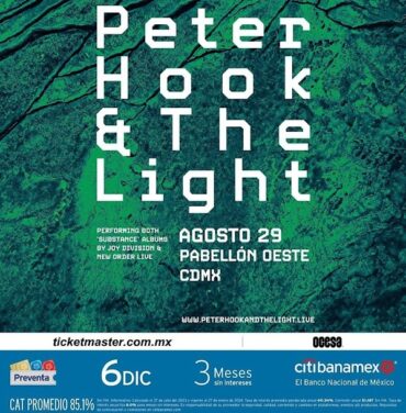 PRECIOS: Peter Hook & The Light se presentará en el Pabellón Oeste
