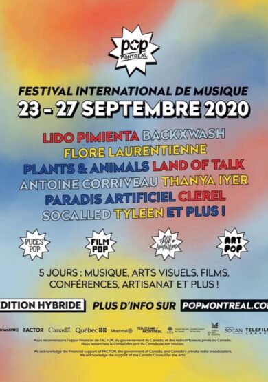 Pop Montreal Festival de pie y listo para septiembre
