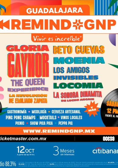 PRECIOS: Gloria Gaynor encabeza el lineup del Remind GNP GDL