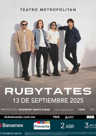PRECIOS: Rubytates iluminará el Teatro Metropólitan