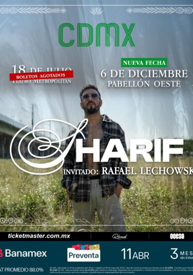 NUEVA FECHA: Sharif hará vibrar el Pabellón Oeste