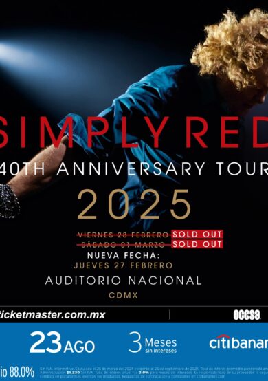 ¡NUEVA FECHA!: Simply Red en el Auditorio Nacional