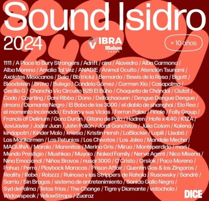 Conoce el cartel de Sound Isidro 2024