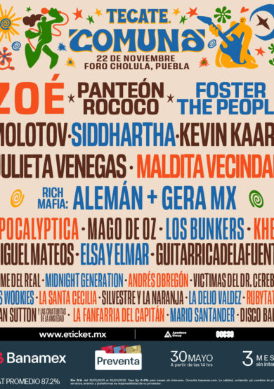 PRECIOS: Tecate Comuna 2025 revela lineup