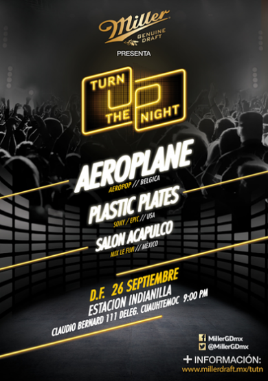 Aeroplane + Plastic Plates en la Estación Indianilla #TurnUpTheNight