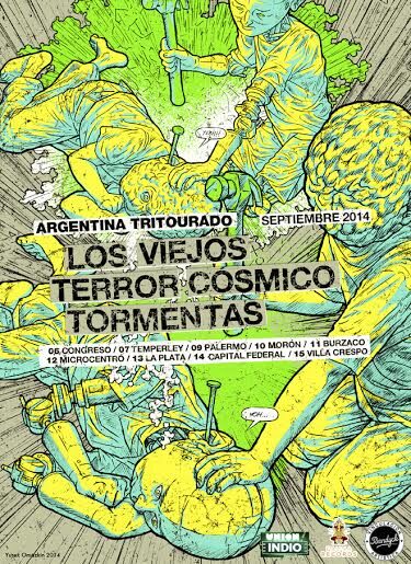 Los Viejos, Terror Cósmico y Tormentas de gira por Argentina
