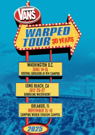 A Day To Remember, Silverstein y Motion City Soundtrack se unen al lineup del Vans Warped Tour 2025