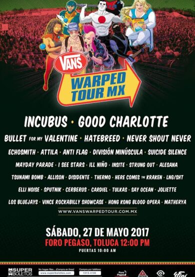 CANCELADO: Primera edición de Warped Tour MX