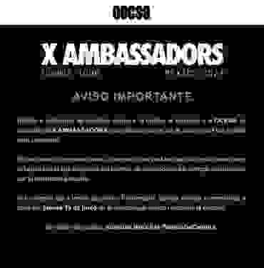 CANCELADO: X Ambassadors en Foro Puebla