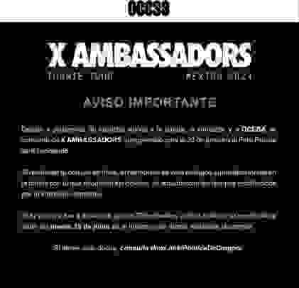 CANCELADO: X Ambassadors en Foro Puebla